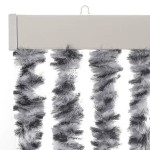 vidaXL Perdele pentru insecte, gri și alb-negru, 90x200 cm, chenille vidaXL Perdele pentru insecte, gri și alb-negru, 90x200 cm, chenille