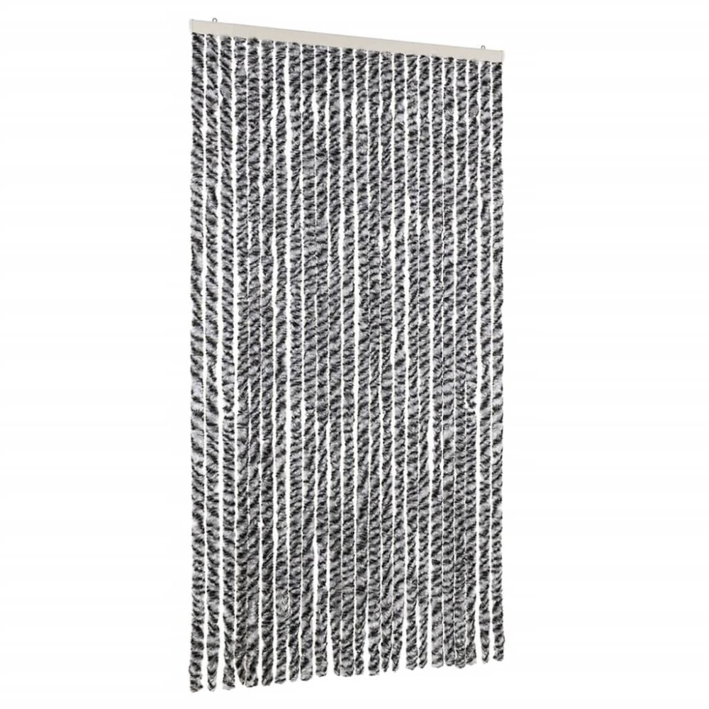 vidaXL Perdele pentru insecte, gri și alb-negru, 100x200 cm, chenille