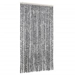 vidaXL Perdele pentru insecte, gri și alb-negru, 100x200 cm, chenille vidaXL Perdele pentru insecte, gri și alb-negru, 100x200 cm, chenille