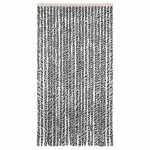 vidaXL Perdele pentru insecte, gri și alb-negru, 100x200 cm, chenille vidaXL Perdele pentru insecte, gri și alb-negru, 100x200 cm, chenille