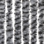 vidaXL Perdele pentru insecte, gri și alb-negru, 100x200 cm, chenille vidaXL Perdele pentru insecte, gri și alb-negru, 100x200 cm, chenille