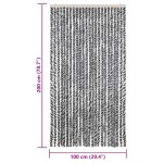 vidaXL Perdele pentru insecte, gri și alb-negru, 100x200 cm, chenille vidaXL Perdele pentru insecte, gri și alb-negru, 100x200 cm, chenille