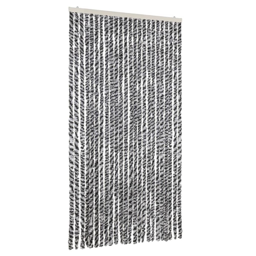 vidaXL Perdele pentru insecte, gri și alb-negru, 100x220 cm, chenille