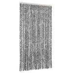 vidaXL Perdele pentru insecte, gri și alb-negru, 100x220 cm, chenille vidaXL Perdele pentru insecte, gri și alb-negru, 100x220 cm, chenille