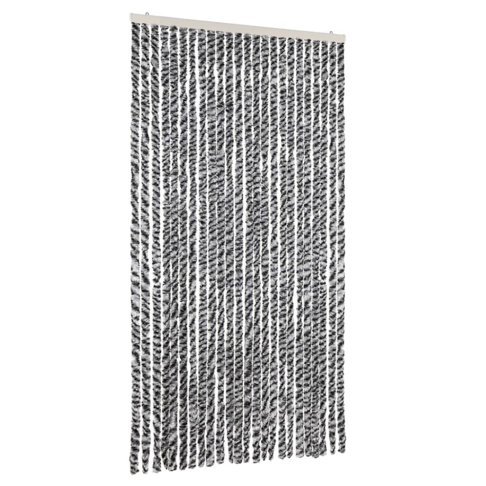 vidaXL Perdele pentru insecte, gri și alb-negru, 100x230 cm, chenille