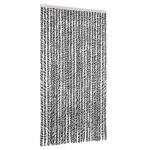 vidaXL Perdele pentru insecte, gri și alb-negru, 100x230 cm, chenille vidaXL Perdele pentru insecte, gri și alb-negru, 100x230 cm, chenille