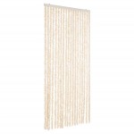 vidaXL Perdea pentru insecte, bej și alb, 56x185 cm, chenille vidaXL Perdea pentru insecte, bej și alb, 56x185 cm, chenille