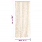 vidaXL Perdea pentru insecte, bej și alb, 56x185 cm, chenille vidaXL Perdea pentru insecte, bej și alb, 56x185 cm, chenille