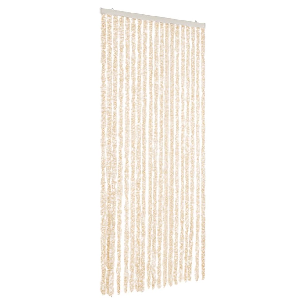 vidaXL Perdea pentru insecte, bej și alb, 56x200 cm, chenille