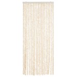 vidaXL Perdea pentru insecte, bej și alb, 56x200 cm, chenille vidaXL Perdea pentru insecte, bej și alb, 56x200 cm, chenille