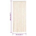 vidaXL Perdea pentru insecte, bej și alb, 56x200 cm, chenille vidaXL Perdea pentru insecte, bej și alb, 56x200 cm, chenille
