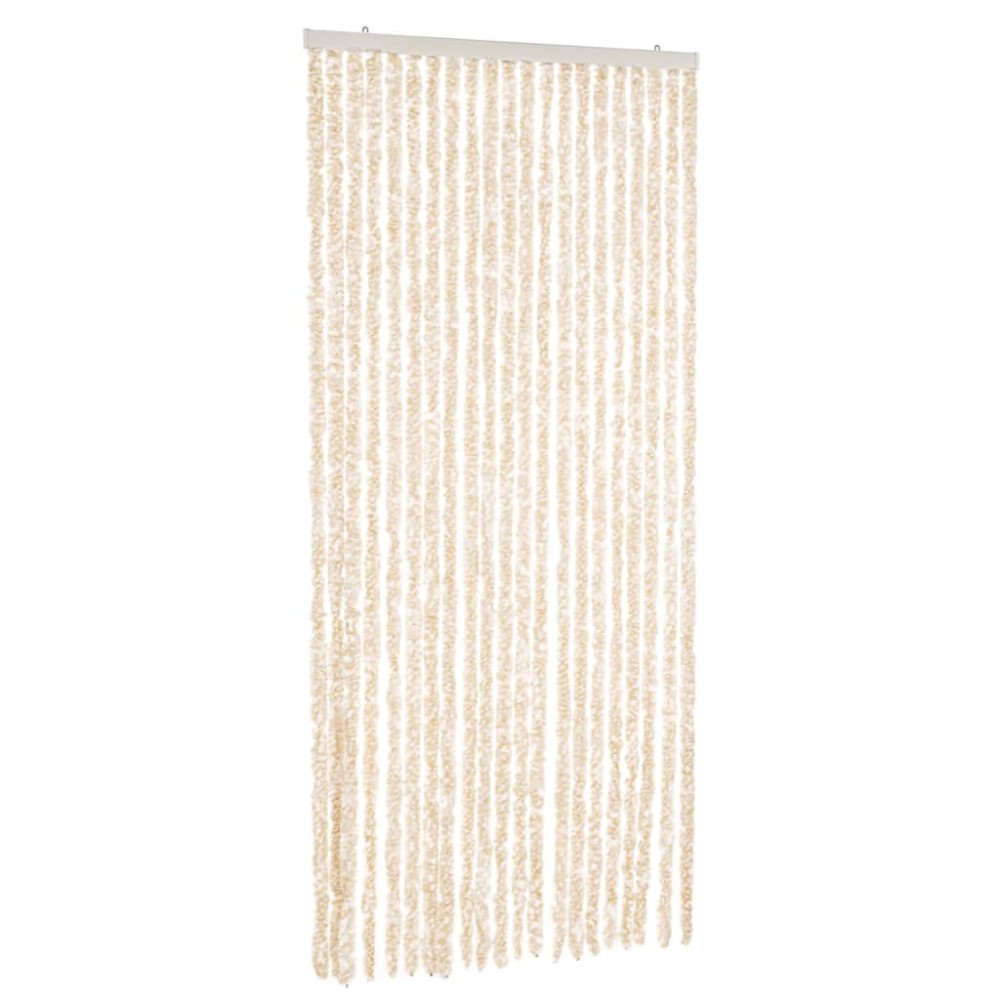 vidaXL Perdea pentru insecte, bej și alb, 90x220 cm, chenille
