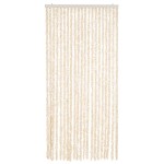vidaXL Perdea pentru insecte, bej și alb, 90x220 cm, chenille vidaXL Perdea pentru insecte, bej și alb, 90x220 cm, chenille