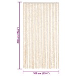 vidaXL Perdea pentru insecte, bej și alb, 100x230 cm, chenille vidaXL Perdea pentru insecte, bej și alb, 100x230 cm, chenille