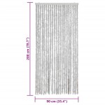 vidaXL Perdea pentru insecte, gri, 90x200 cm, chenille vidaXL Perdea pentru insecte, gri, 90x200 cm, chenille