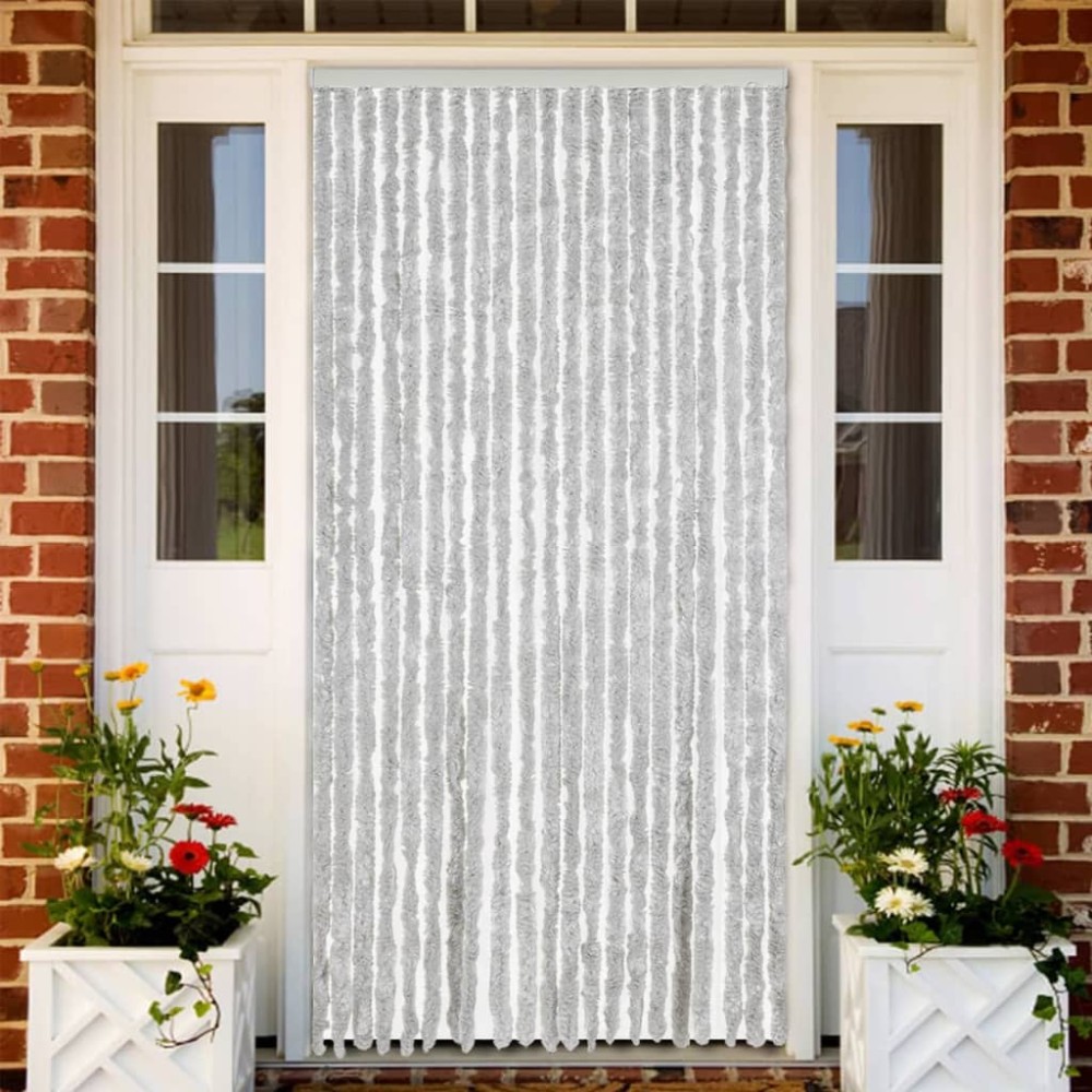 vidaXL Perdea pentru insecte, gri, 90x220 cm, chenille