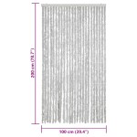 vidaXL Perdea pentru insecte, gri, 100x200 cm, chenille vidaXL Perdea pentru insecte, gri, 100x200 cm, chenille