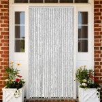 vidaXL Perdea pentru insecte, gri, 100x220 cm, chenille vidaXL Perdea pentru insecte, gri, 100x220 cm, chenille
