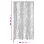 vidaXL Perdea pentru insecte, gri, 100x220 cm, chenille vidaXL Perdea pentru insecte, gri, 100x220 cm, chenille