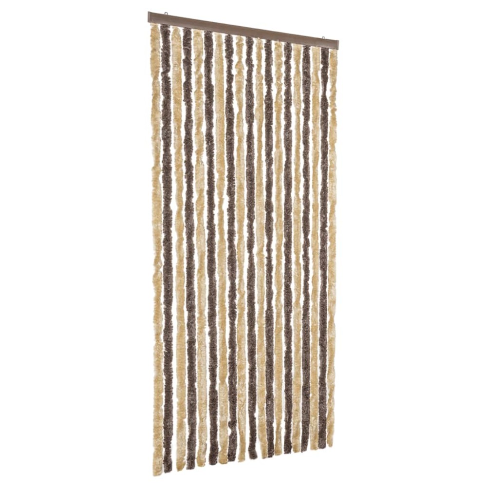 vidaXL Perdea pentru insecte, maro închis și bej, 56x200 cm, chenille