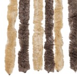 vidaXL Perdea pentru insecte, maro închis și bej, 90x220 cm, chenille vidaXL Perdea pentru insecte, maro închis și bej, 90x220 cm, chenille
