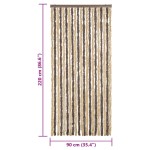 vidaXL Perdea pentru insecte, maro închis și bej, 90x220 cm, chenille vidaXL Perdea pentru insecte, maro închis și bej, 90x220 cm, chenille