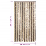 vidaXL Perdea pentru insecte, maro închis și bej, 100x200 cm, chenille vidaXL Perdea pentru insecte, maro închis și bej, 100x200 cm, chenille