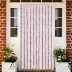 vidaXL Perdea pentru insecte, gri argintiu și roz, 90x220 cm, chenille vidaXL Perdea pentru insecte, gri argintiu și roz, 90x220 cm, chenille