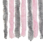 vidaXL Perdea pentru insecte, gri argintiu și roz, 90x220 cm, chenille vidaXL Perdea pentru insecte, gri argintiu și roz, 90x220 cm, chenille