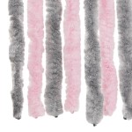 vidaXL Perdea pentru insecte, gri argintiu și roz, 100x220cm, chenille vidaXL Perdea pentru insecte, gri argintiu și roz, 100x220cm, chenille