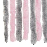 vidaXL Perdea pentru insecte, gri argintiu și roz, 100x230cm, chenille vidaXL Perdea pentru insecte, gri argintiu și roz, 100x230cm, chenille