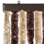 vidaXL Perdea pentru insecte, bej și maro deschis, 100x230 cm Chenille vidaXL Perdea pentru insecte, bej și maro deschis, 100x230 cm Chenille