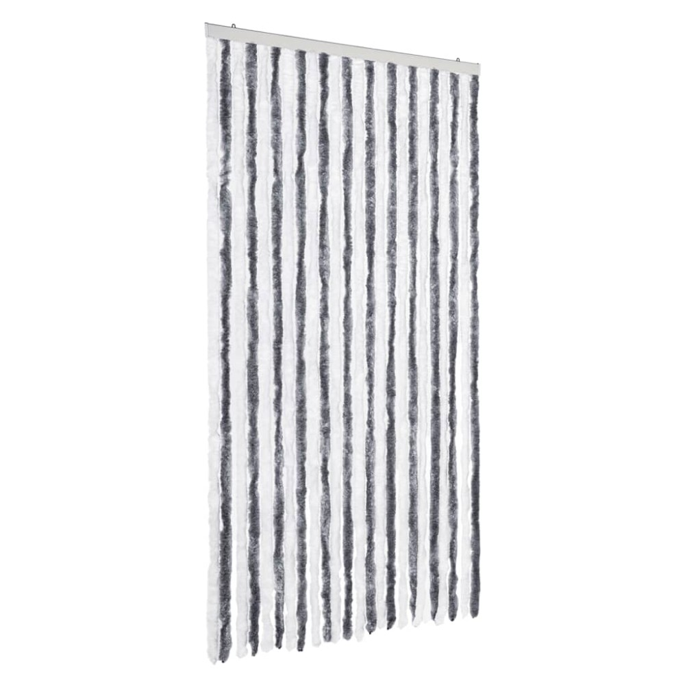 vidaXL Perdea pentru insecte, gri și alb, 100x200 cm, chenille