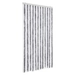 vidaXL Perdea pentru insecte, gri și alb, 100x200 cm, chenille vidaXL Perdea pentru insecte, gri și alb, 100x200 cm, chenille