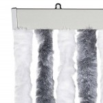 vidaXL Perdea pentru insecte, gri și alb, 100x200 cm, chenille vidaXL Perdea pentru insecte, gri și alb, 100x200 cm, chenille