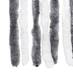 vidaXL Perdea pentru insecte, gri și alb, 100x200 cm, chenille vidaXL Perdea pentru insecte, gri și alb, 100x200 cm, chenille