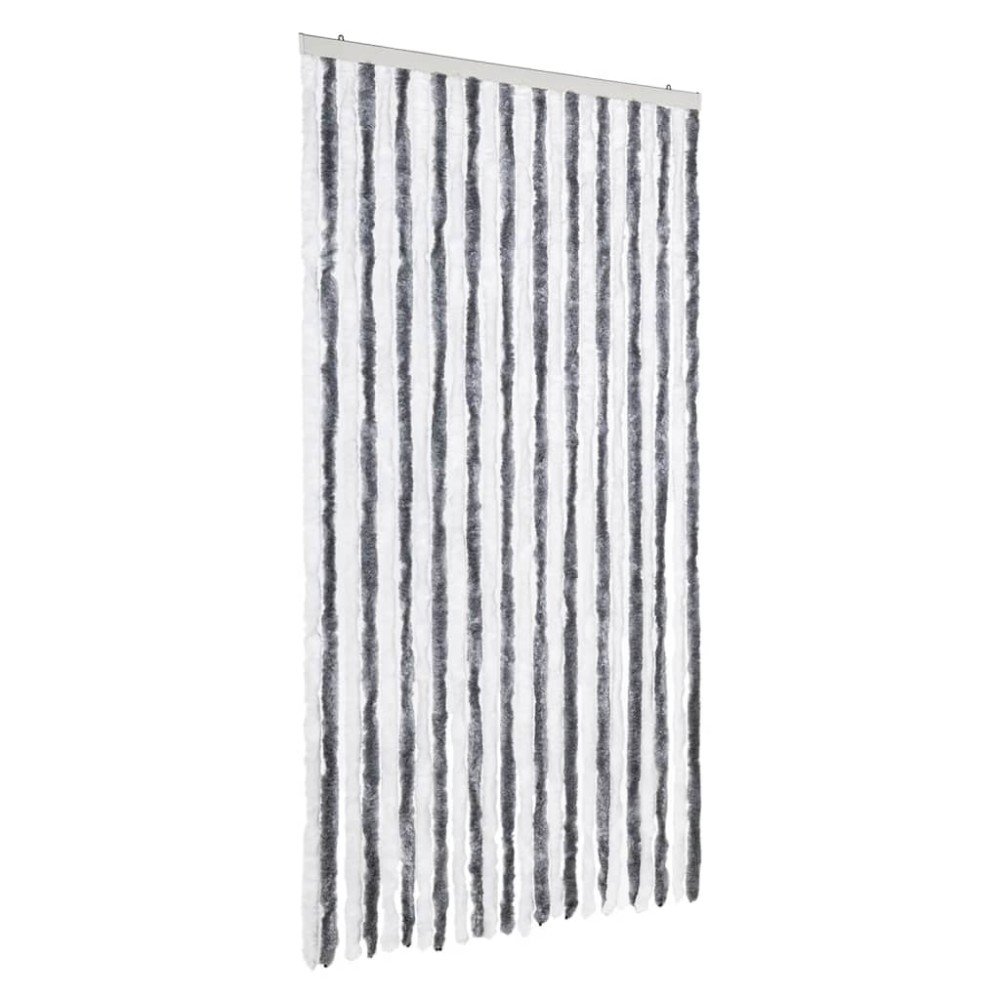 vidaXL Perdea pentru insecte, gri și alb, 100x230 cm, chenille