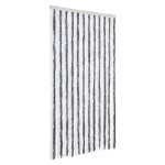 vidaXL Perdea pentru insecte, gri și alb, 100x230 cm, chenille vidaXL Perdea pentru insecte, gri și alb, 100x230 cm, chenille