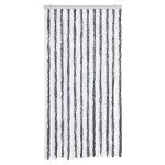 vidaXL Perdea pentru insecte, gri și alb, 100x230 cm, chenille vidaXL Perdea pentru insecte, gri și alb, 100x230 cm, chenille