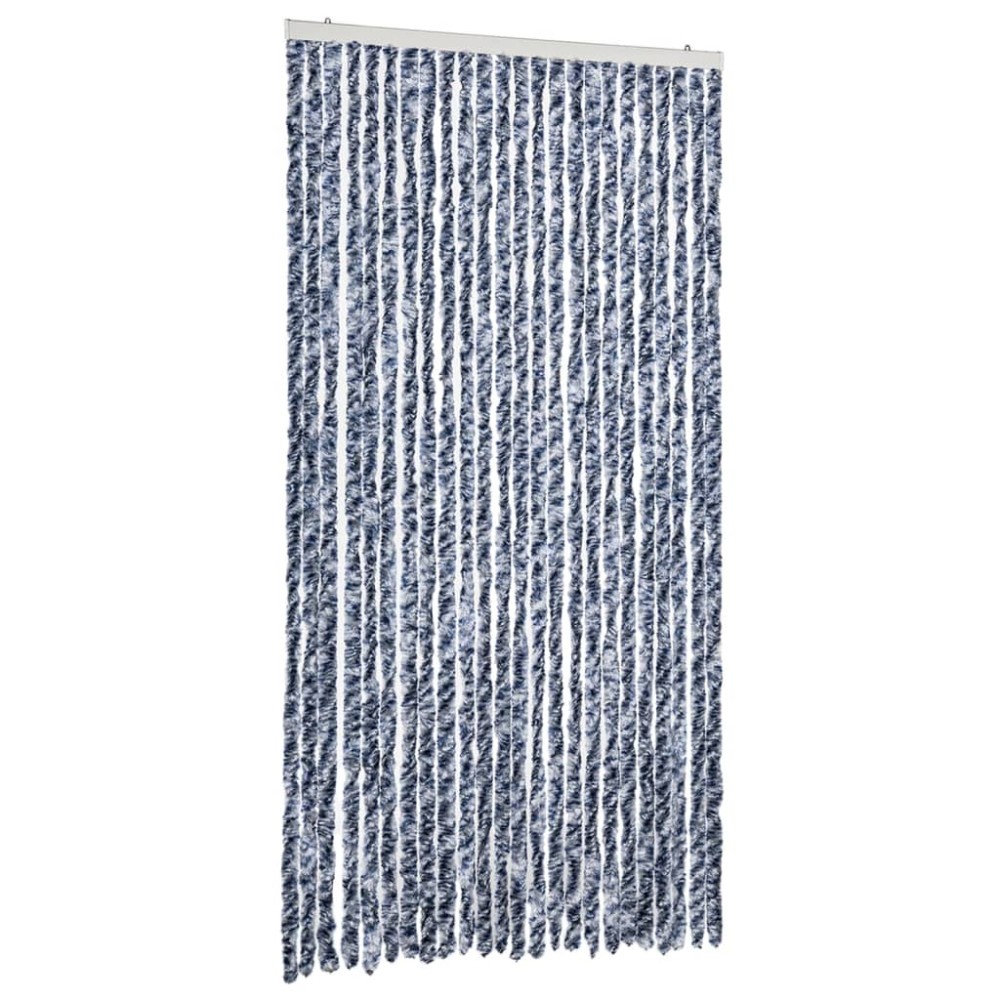 vidaXL Perdea pentru insecte, albastru și alb, 100x230 cm, chenille
