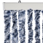 vidaXL Perdea pentru insecte, albastru și alb, 100x230 cm, chenille vidaXL Perdea pentru insecte, albastru și alb, 100x230 cm, chenille