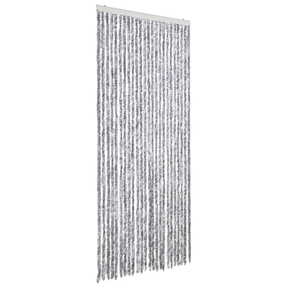 vidaXL Perdea pentru insecte, alb și gri, 100x200 cm, chenille