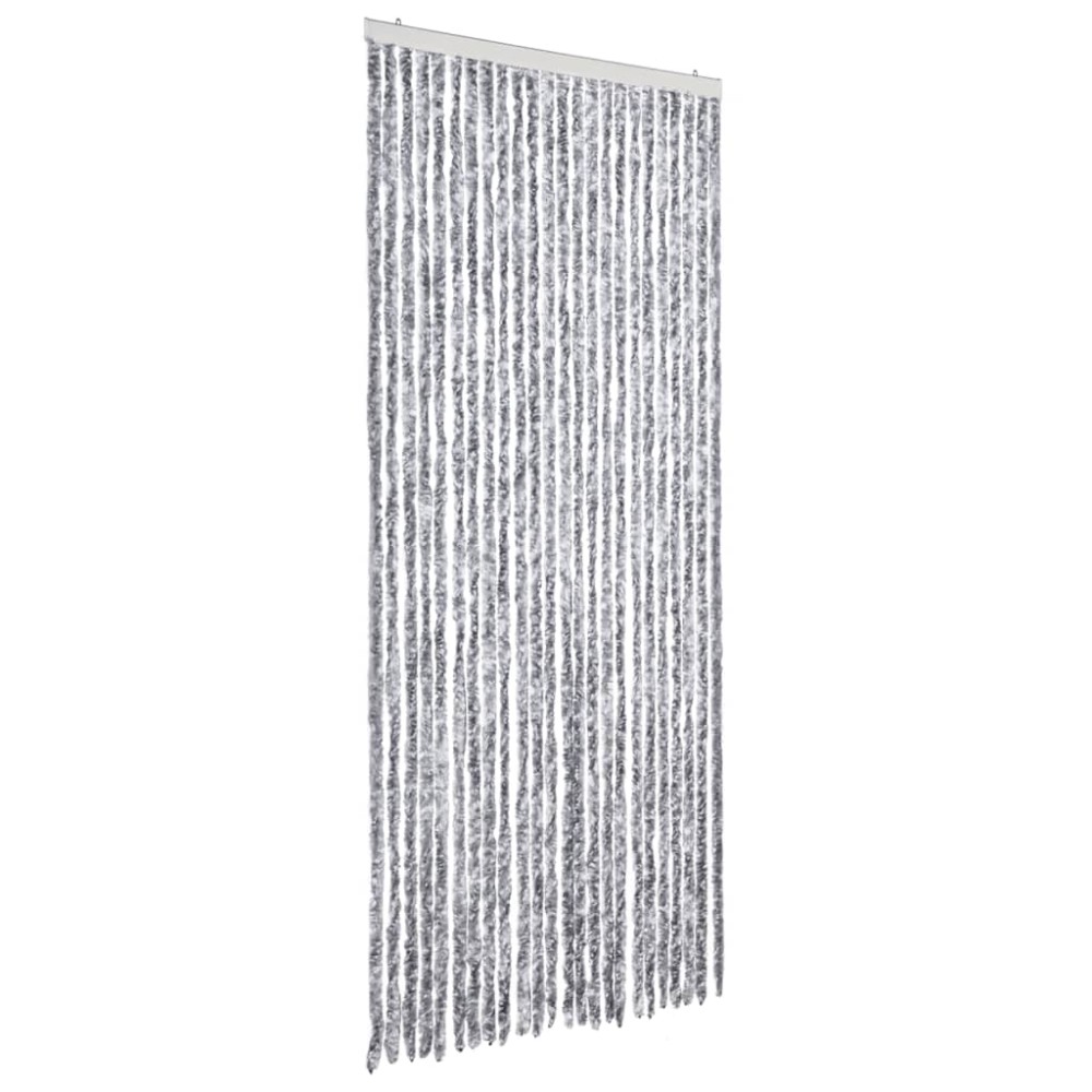 vidaXL Perdea pentru insecte, alb și gri, 100x230 cm, chenille