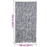 vidaXL Perdea pentru insecte, argintiu, 100x230 cm, chenille vidaXL Perdea pentru insecte, argintiu, 100x230 cm, chenille