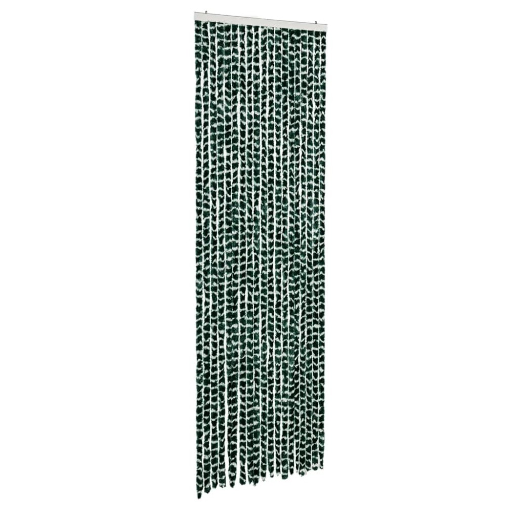 vidaXL Perdea pentru insecte, verde și alb, 56x200 cm, chenille