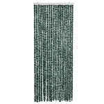 vidaXL Perdea pentru insecte, verde și alb, 56x200 cm, chenille vidaXL Perdea pentru insecte, verde și alb, 56x200 cm, chenille