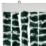 vidaXL Perdea pentru insecte, verde și alb, 90x200 cm, chenille vidaXL Perdea pentru insecte, verde și alb, 90x200 cm, chenille
