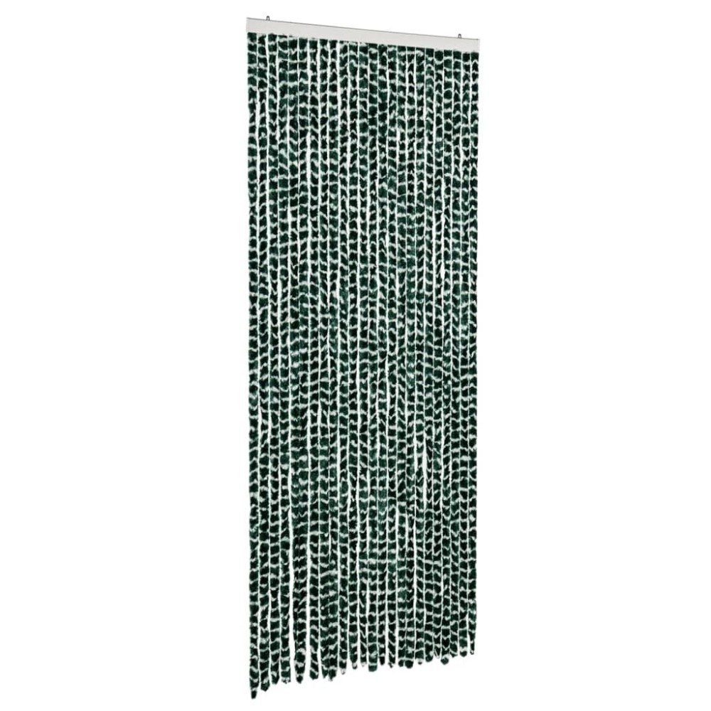 vidaXL Perdea pentru insecte, verde și alb, 100x200 cm, chenille