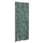 vidaXL Perdea pentru insecte, verde și alb, 100x200 cm, chenille vidaXL Perdea pentru insecte, verde și alb, 100x200 cm, chenille