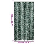 vidaXL Perdea pentru insecte, verde și alb, 100x200 cm, chenille vidaXL Perdea pentru insecte, verde și alb, 100x200 cm, chenille